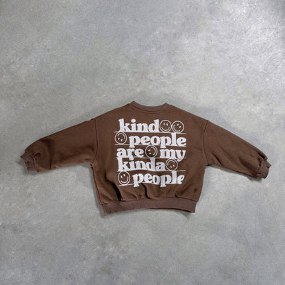 Kind People Sweatshirt Brown