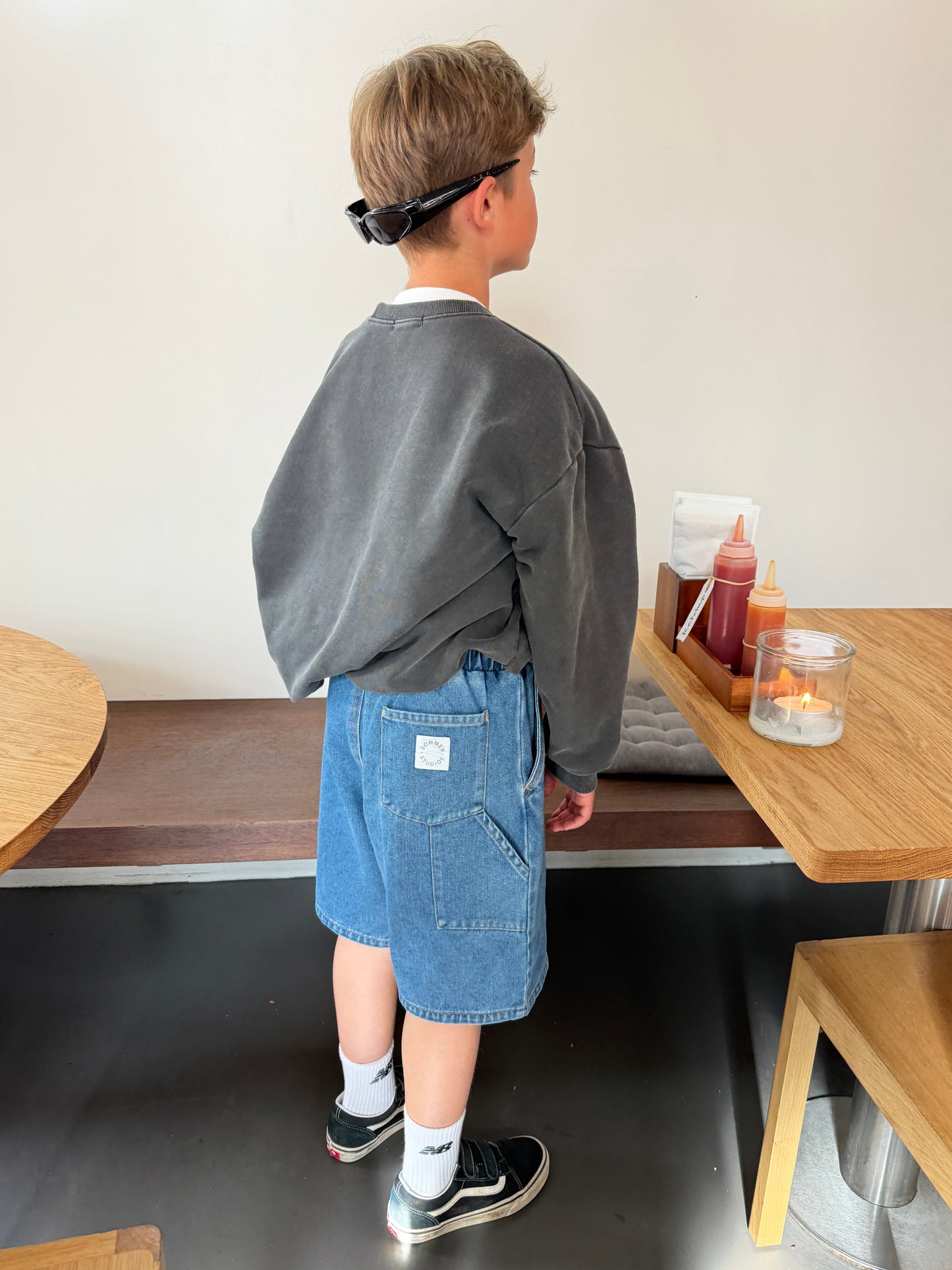 Skater denim shorts